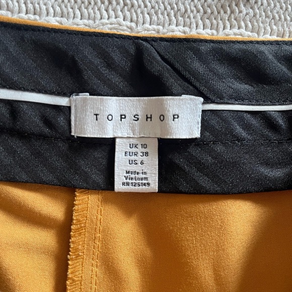 Topshop Golden Yellow Designer Slacks Women’s Size 6 - Picture 10 of 15